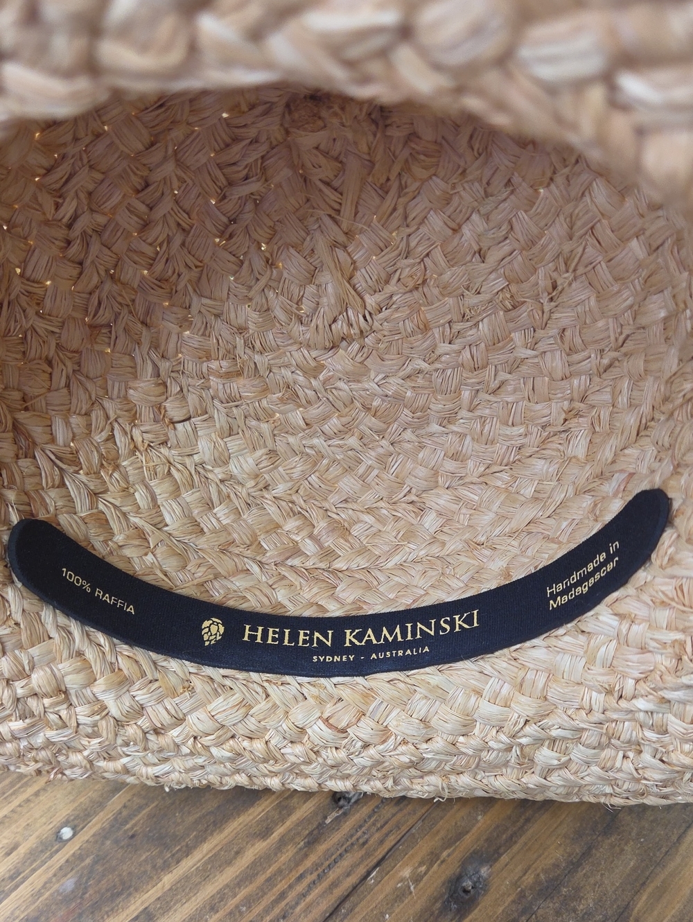 Helen Kaminski. Raffia Sun Hat with Black Band. Excellent Condition. OSFA - Picture 6 of 9